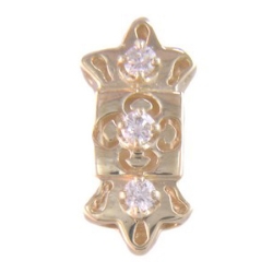 A1903 14K 3 DIAMOND SLIDE 